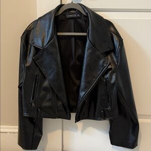 Lioness Sleek Black Leather Jacket
